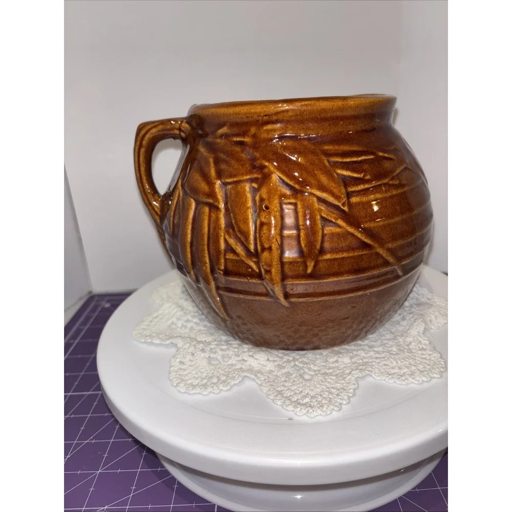 Vintage McCoy Pottery Co. Brown Glazed Bean Pot no Lid